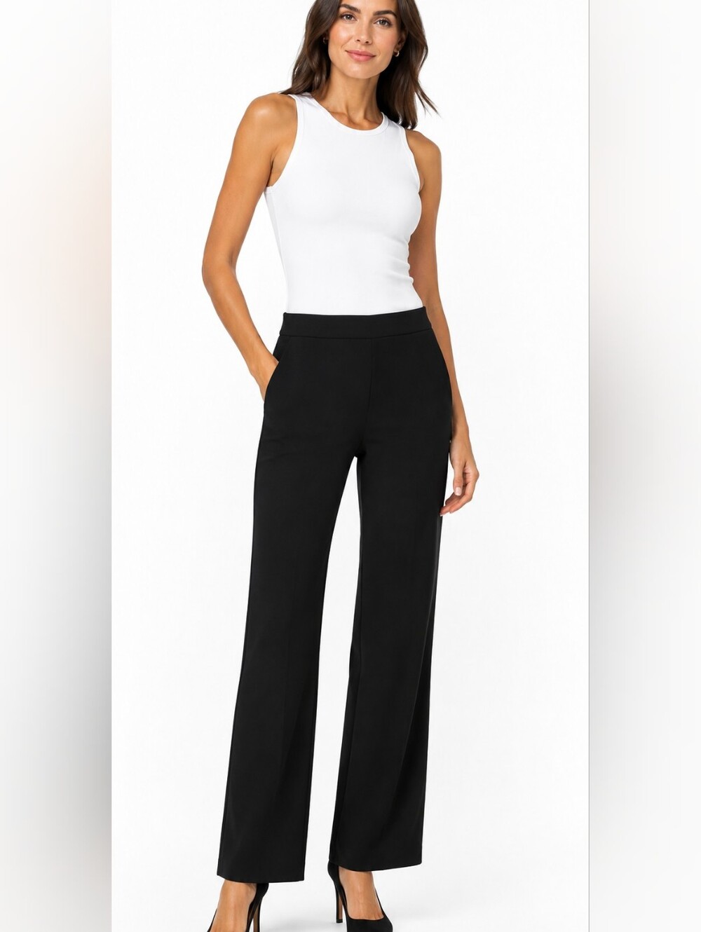 White House Black Market Legacy 00R Black Dress Pants Career Stretch